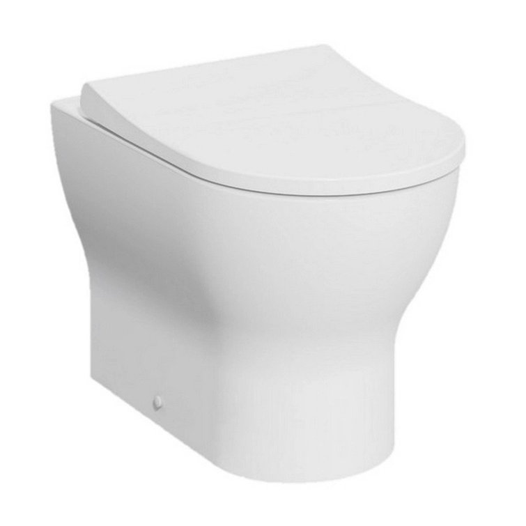 Belfry Bathroom KVit Eklipse Round BTW Rimless Toilet with Concealed